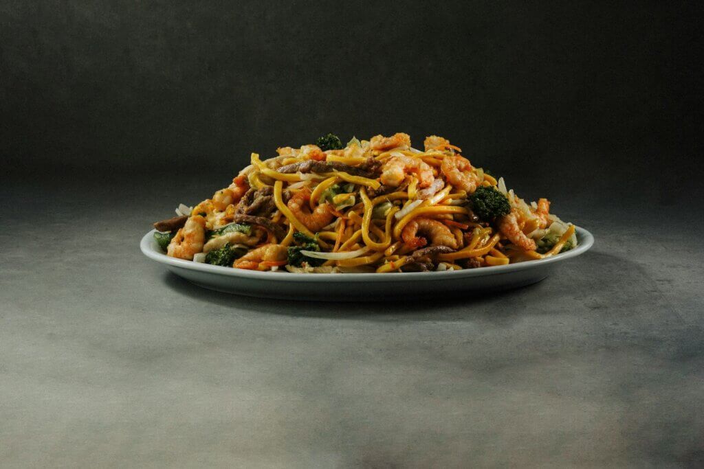 pasta dish on white ceramic bowl